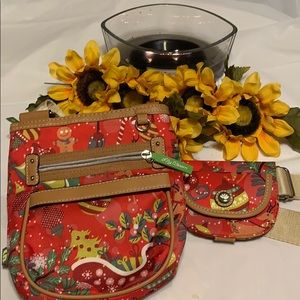 Lily Bloom Christmas Crossbody Purse & Wallet